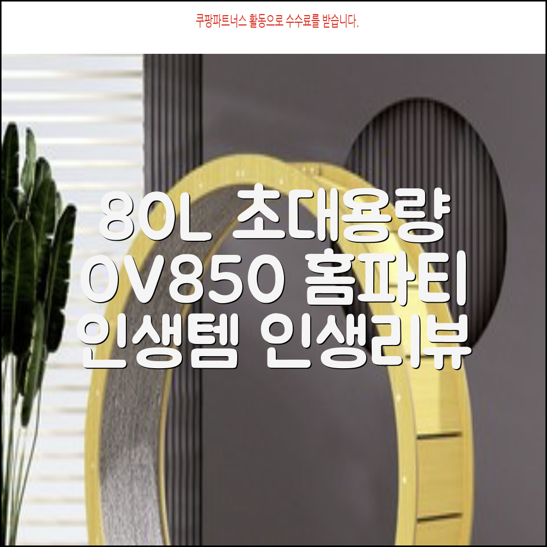 리빙웰 업소용 홈파티용 초대용량 80리터 OV850, 상품명 표기 추천 리뷰