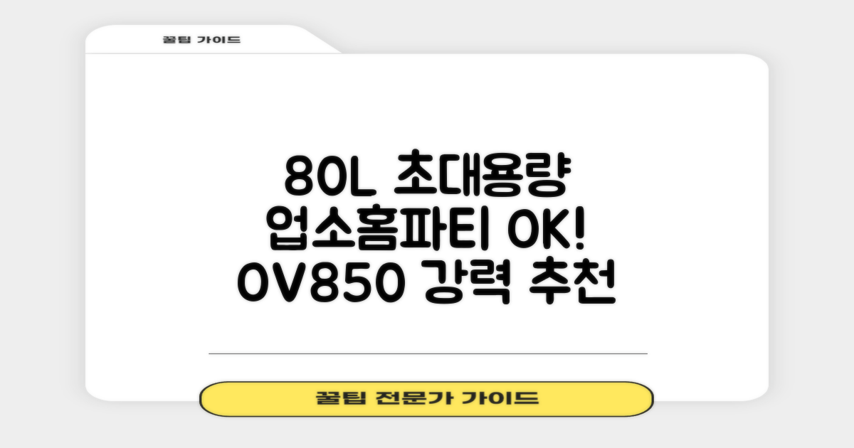 리빙웰 업소용 홈파티용 초대용량 80리터 OV850, 상품명 표기 추천 리뷰
