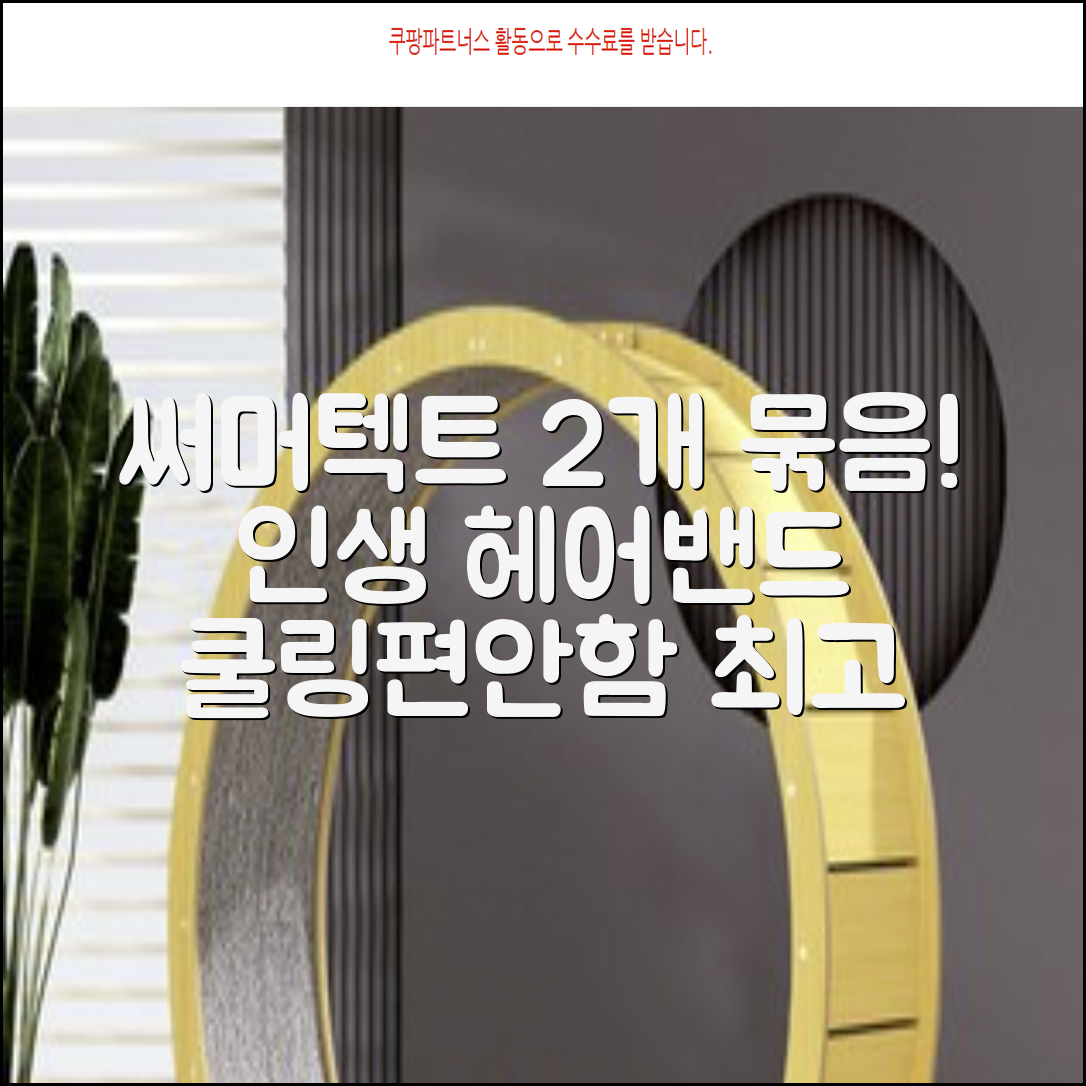 써머텍트 기능성 헤어밴드, 블랙, 2개 추천 리뷰