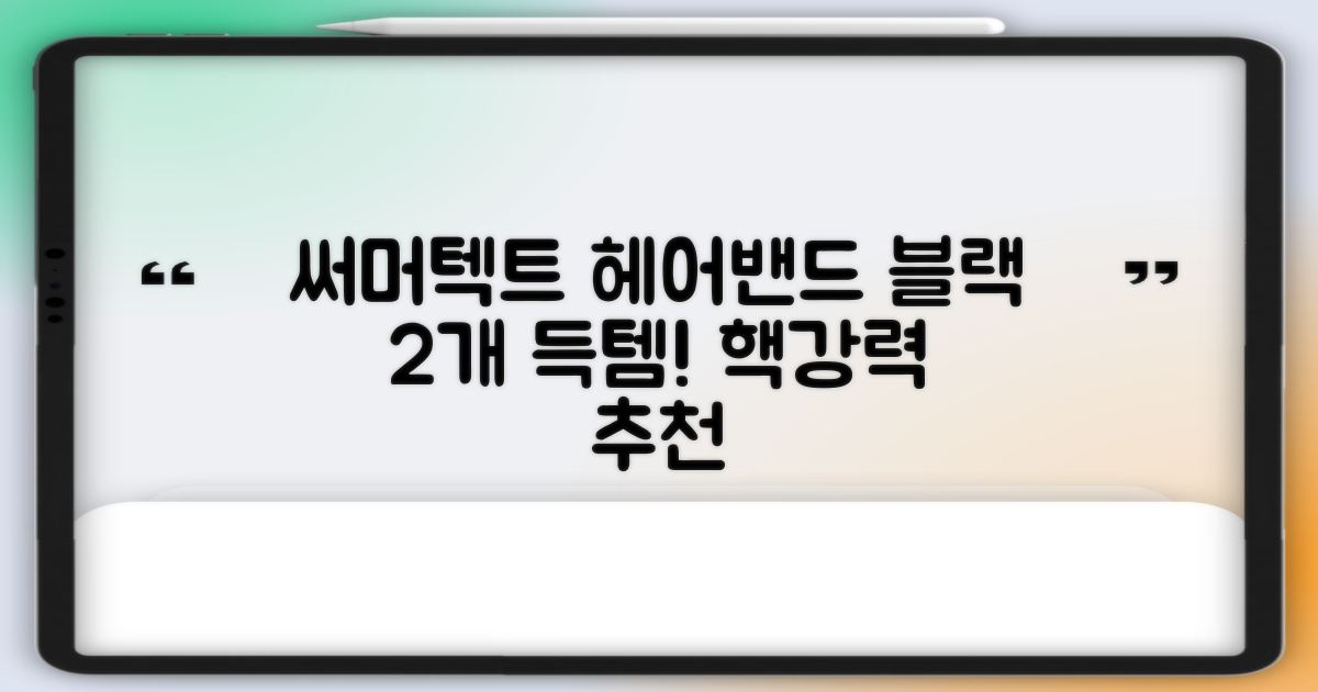 써머텍트 기능성 헤어밴드, 블랙, 2개 추천 리뷰