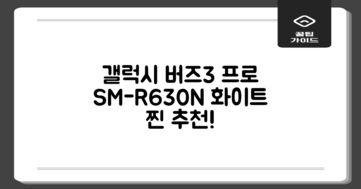 삼성전자 갤럭시 버즈3 프로 블루투스 이어폰, SM-R630N, 화이트 추천 리뷰