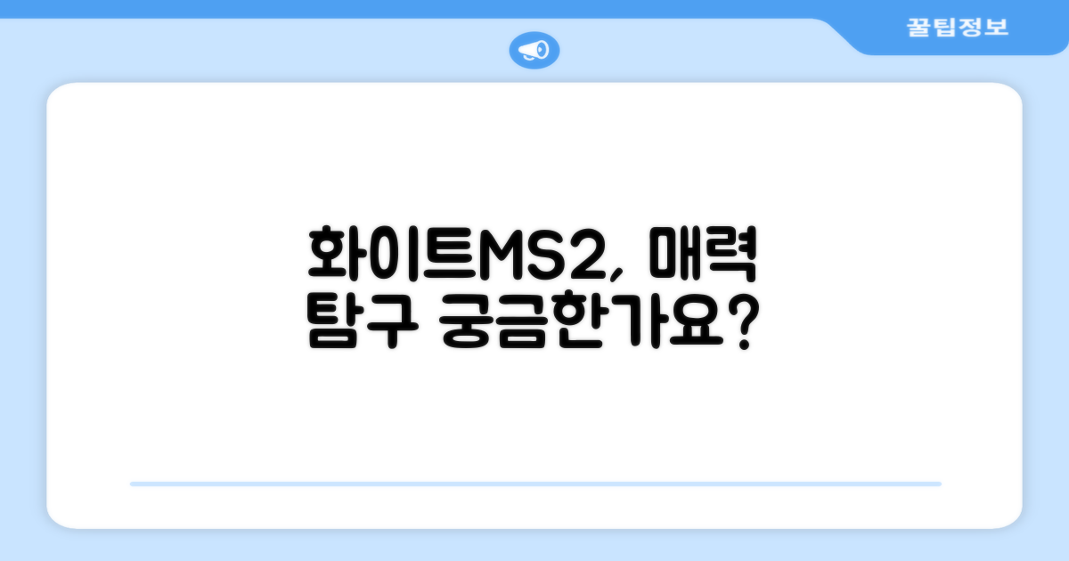 화이트MS2, 어떤 매력이 있나요?