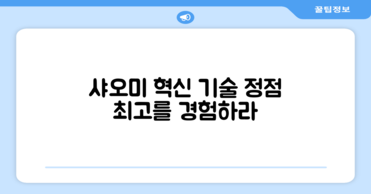 샤오미, 기술 혁신의 정점