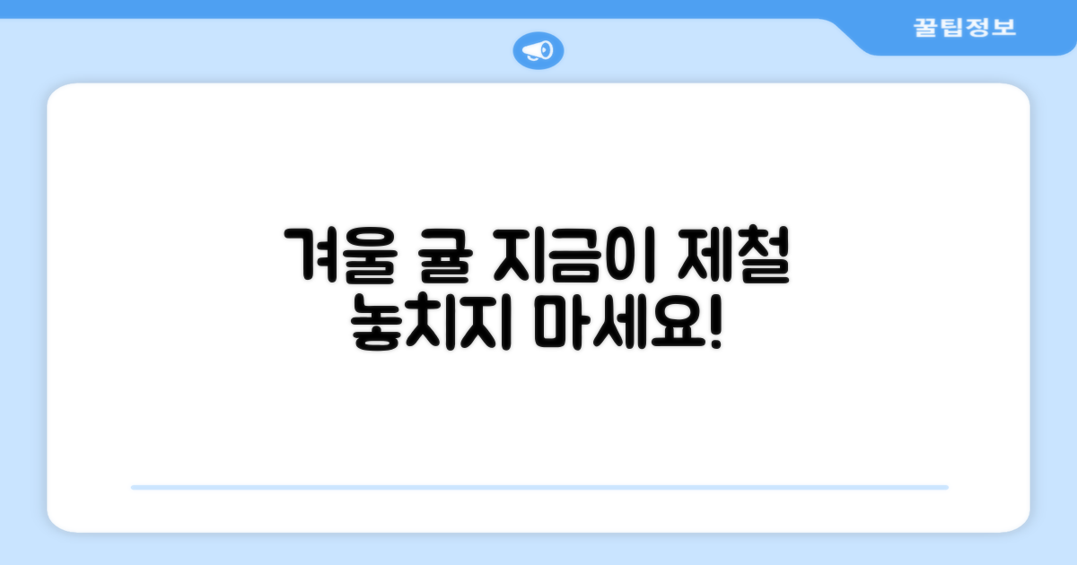 겨울 제철 귤, 놓치지 마세요