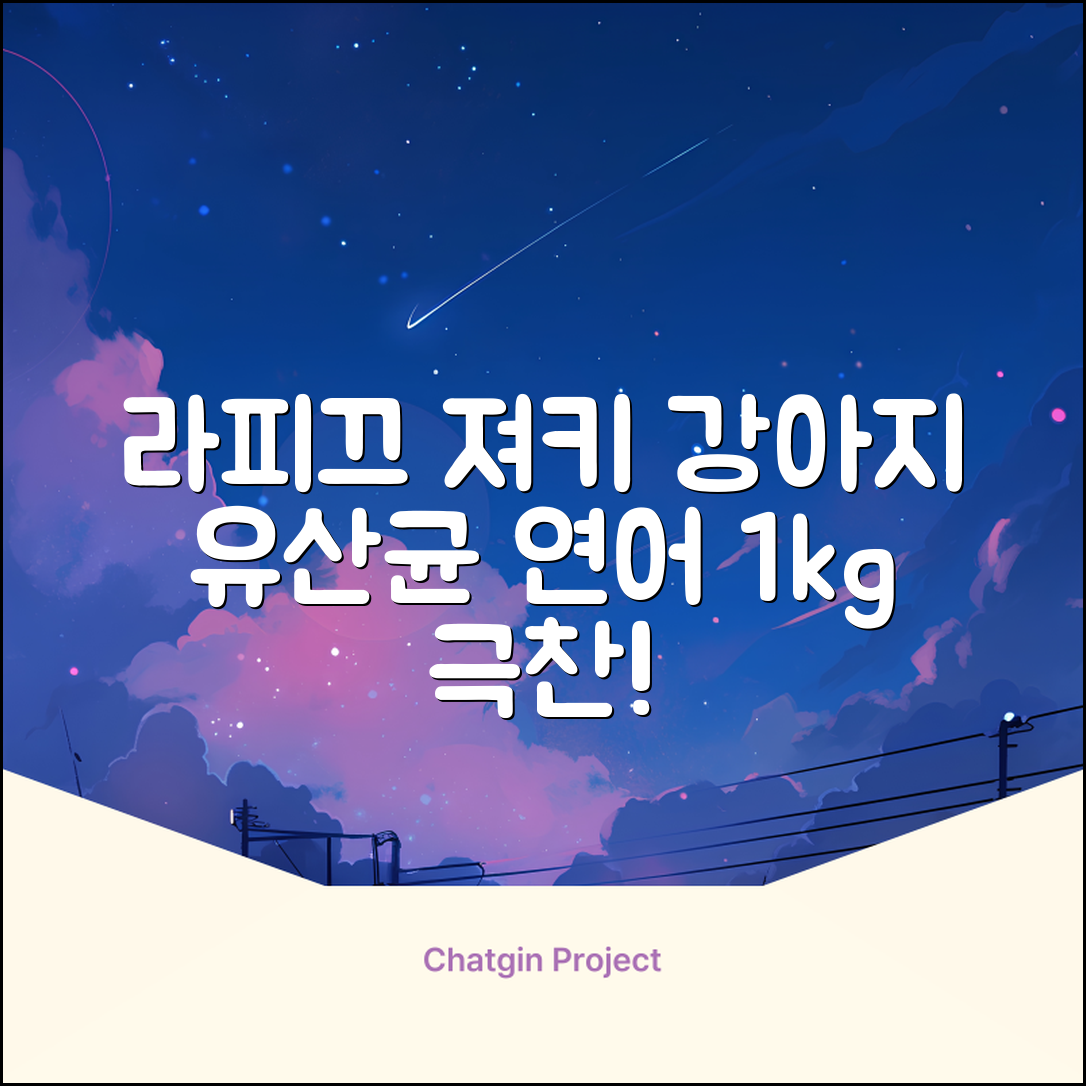 라피끄 강아지 유산균 품은 져키, 연어, 1kg, 1개 추천 리뷰