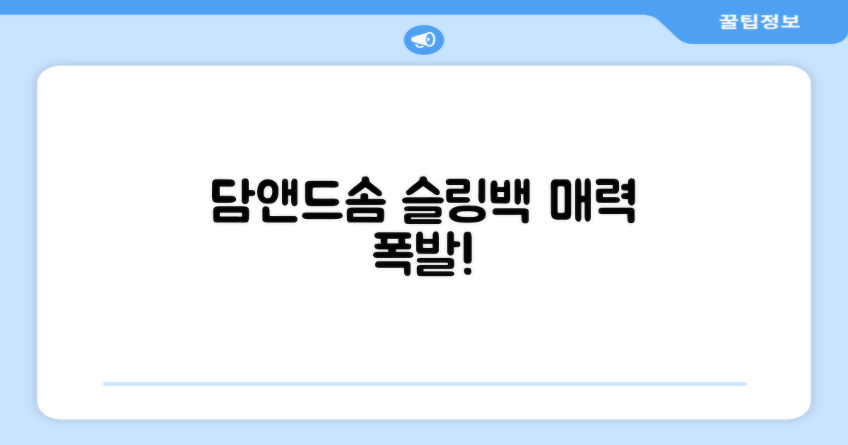 담앤드솜 슬링백, 매력은?