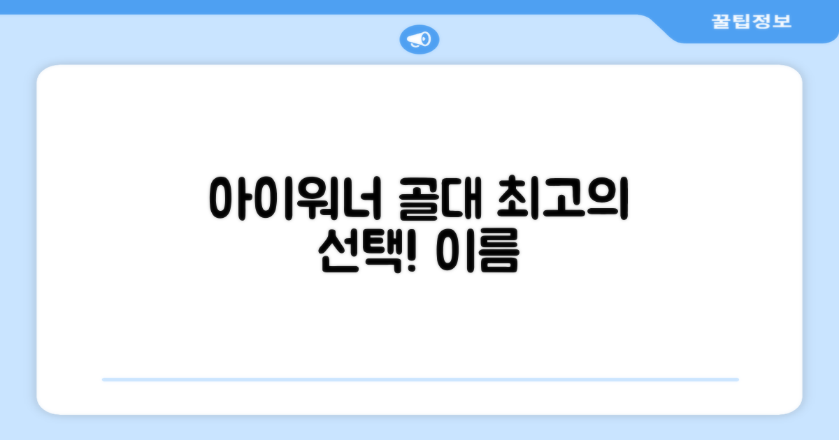 아이워너 골대, 최고의 선택