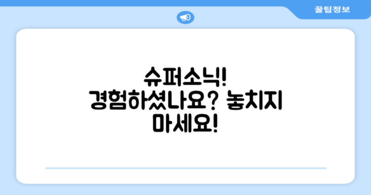 슈퍼소닉, 경험해보세요!