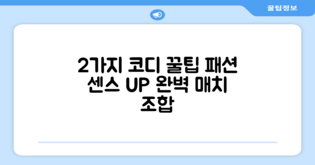 2가지 코디 조합
