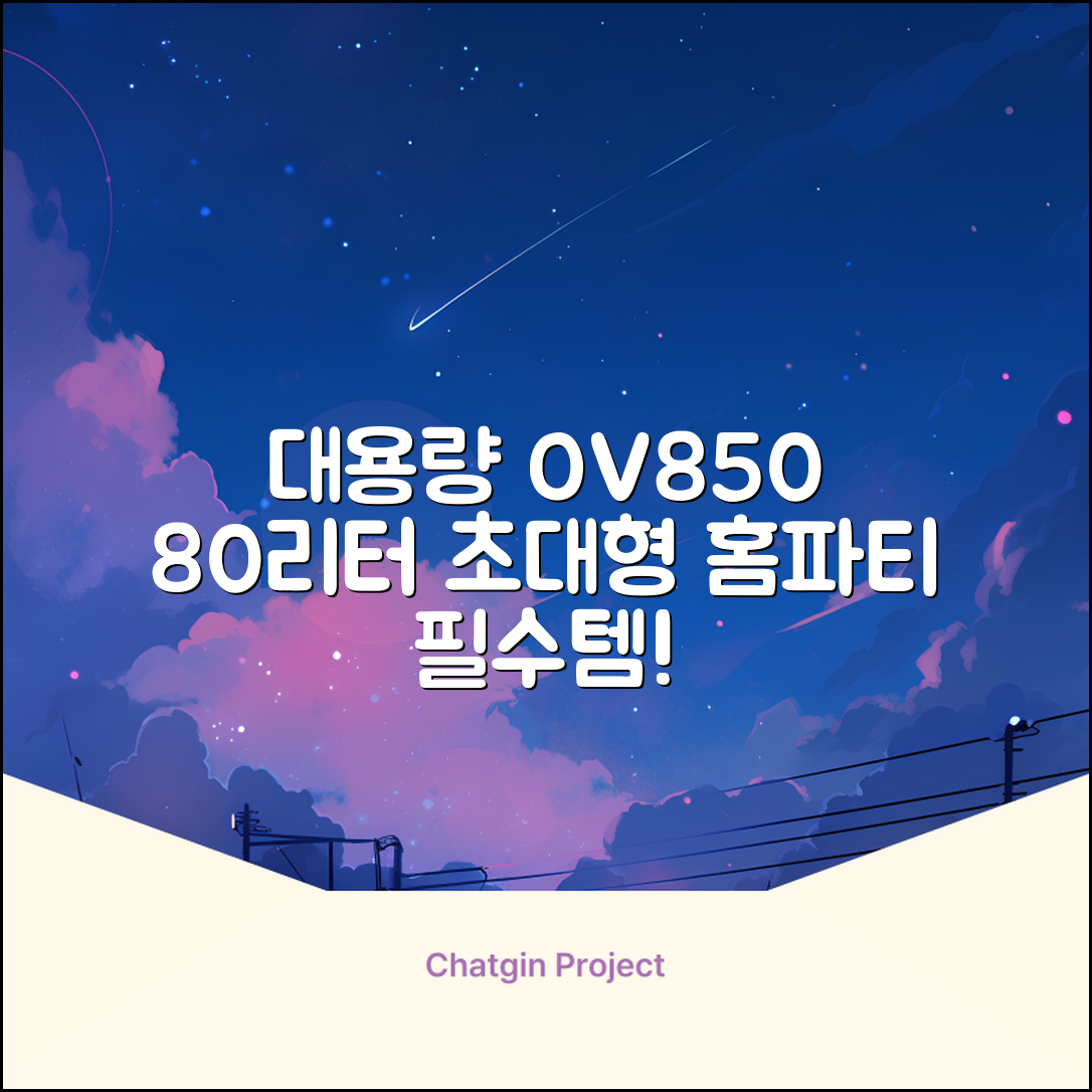 리빙웰 업소용 홈파티용 초대용량 80리터 OV850, 상품명 표기 추천 리뷰