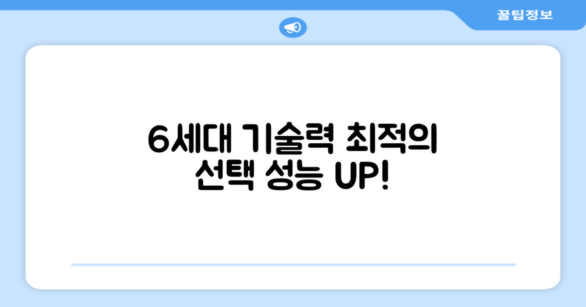 6세대 기술력, 최적의 선택