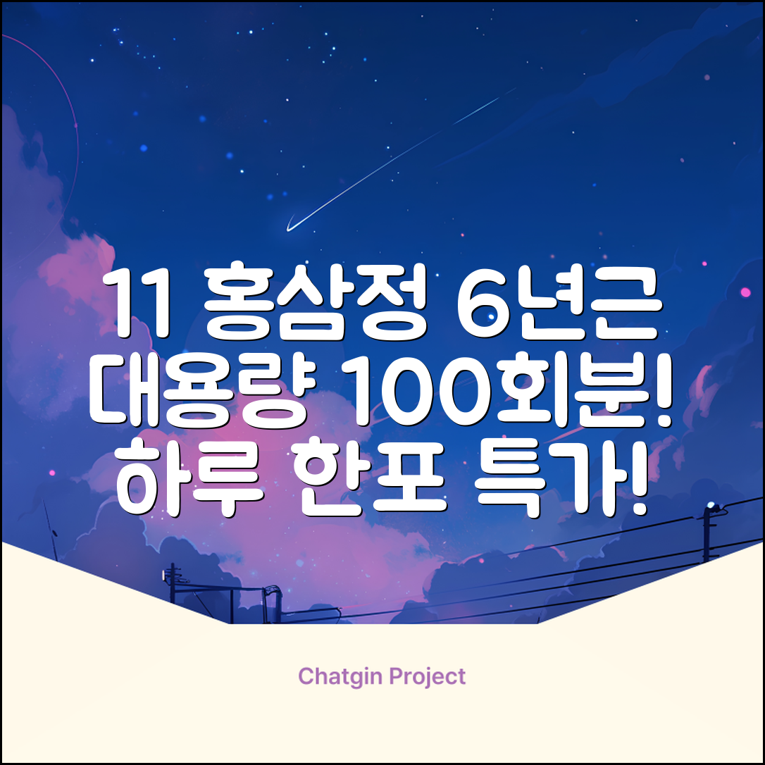 [1+1 특가] 홍삼정 6년근 하루한포 100회분 대용량+쇼핑백, 2개, 1L 추천 리뷰
