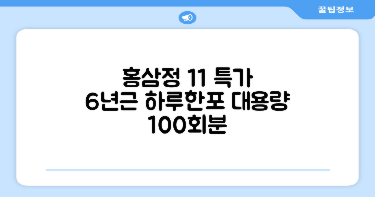 [1+1 특가] 홍삼정 6년근 하루한포 100회분 대용량+쇼핑백, 2개, 1L 추천 리뷰