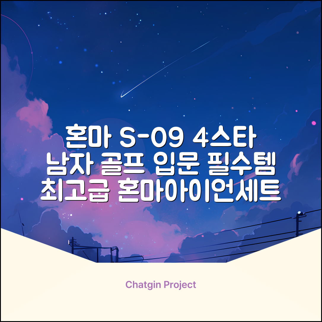 혼마아이언세트 남자아이언세트 S-09 혼마아이언 4스타 4/5/6/7/8/9/10/11/A/S 아이언커버 포함, 그라파이트S 추천 리뷰
