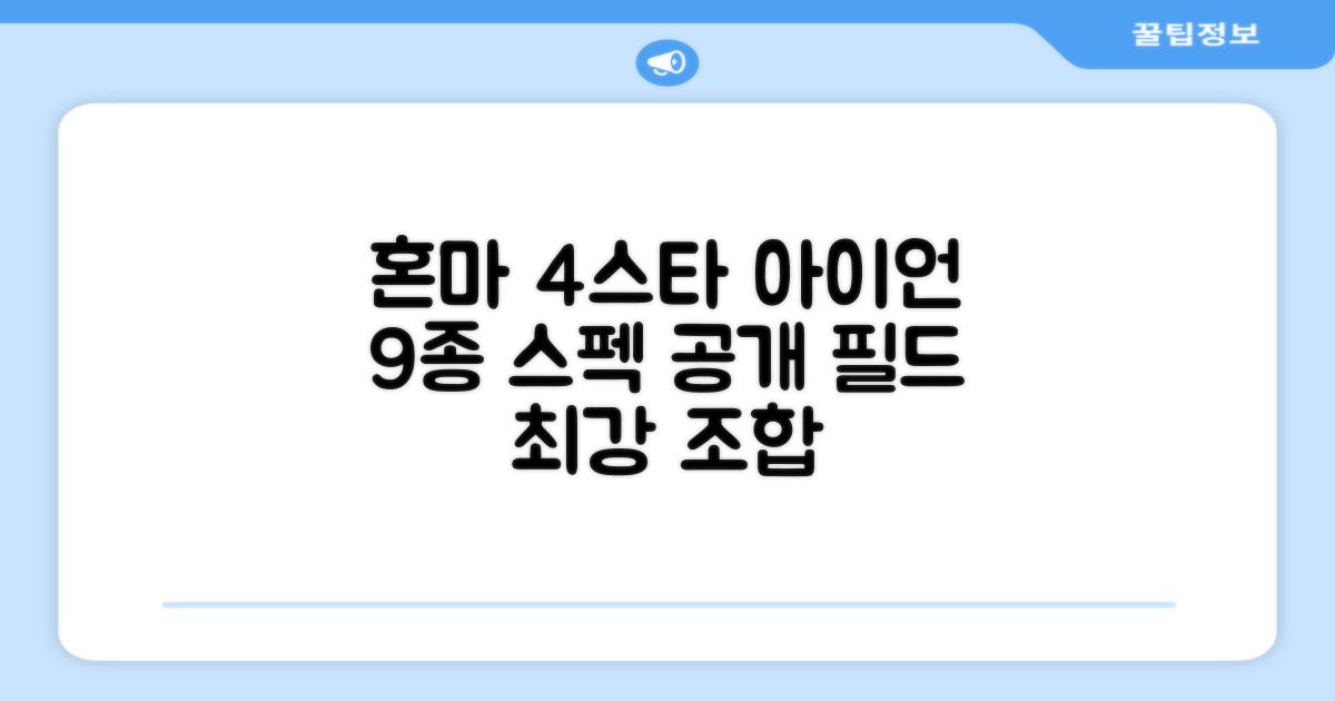 4스타 혼마아이언 9종 구성