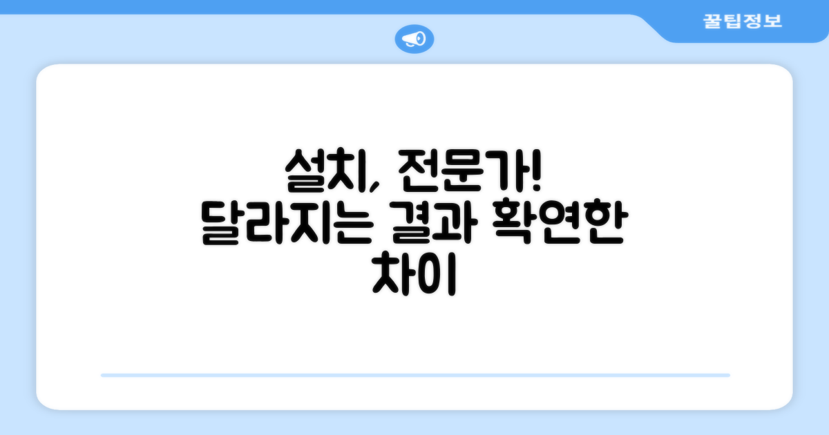 설치, 전문가의 차이