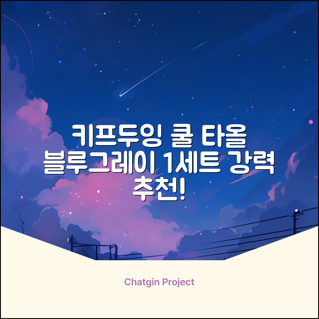 키프두잉 건식 스포츠 쿨 타올 케이스, 블루 + 그레이, 1세트 추천 리뷰
