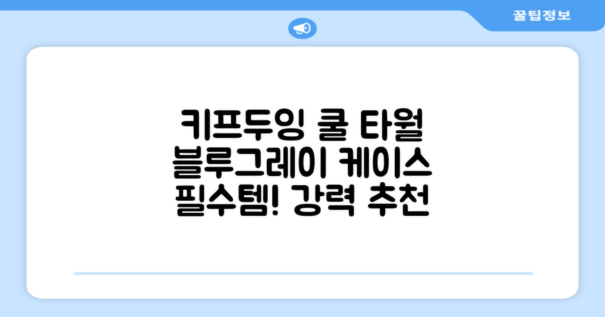 키프두잉 건식 스포츠 쿨 타월 케이스, 블루 + 그레이, 1세트 추천 리뷰