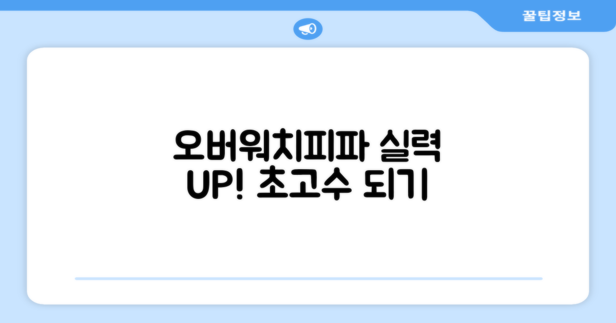 오버워치, 피파 실력 향상시키세요