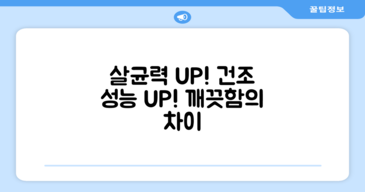 살균력, 건조 성능 UP