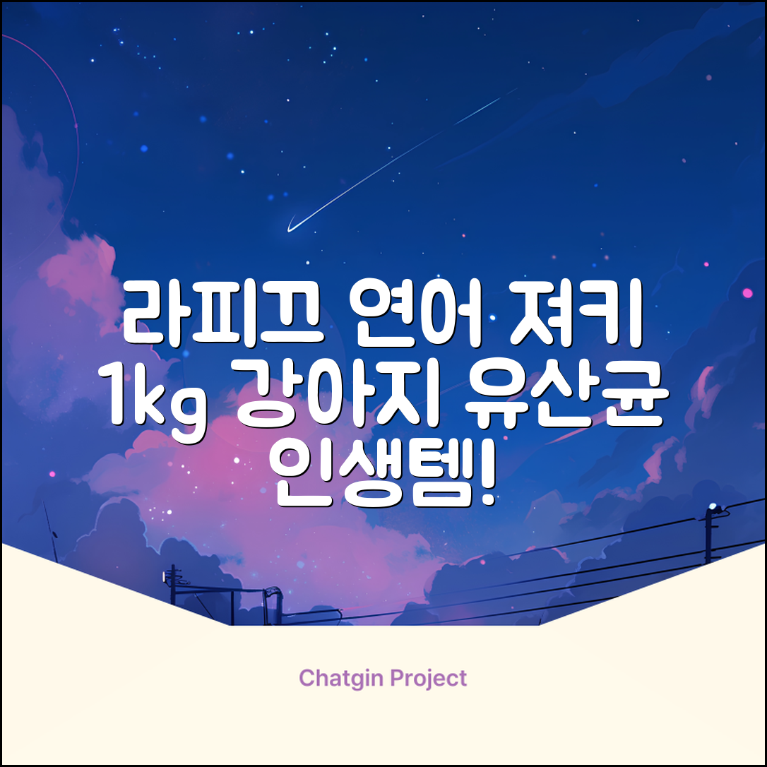 라피끄 강아지 유산균 품은 져키, 연어, 1kg, 1개 추천 리뷰