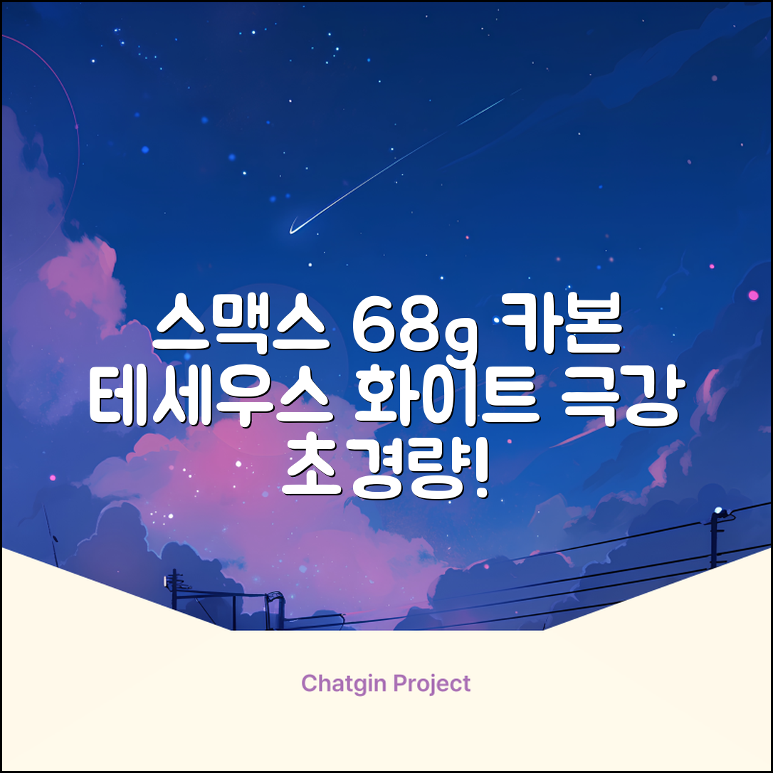 스맥스코리아 풀카본 초경량 배드민턴 라켓 68g, 테세우스 화이트, 1개 추천 리뷰