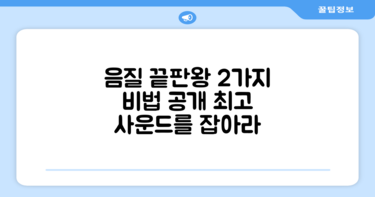 2가지 음질 장점