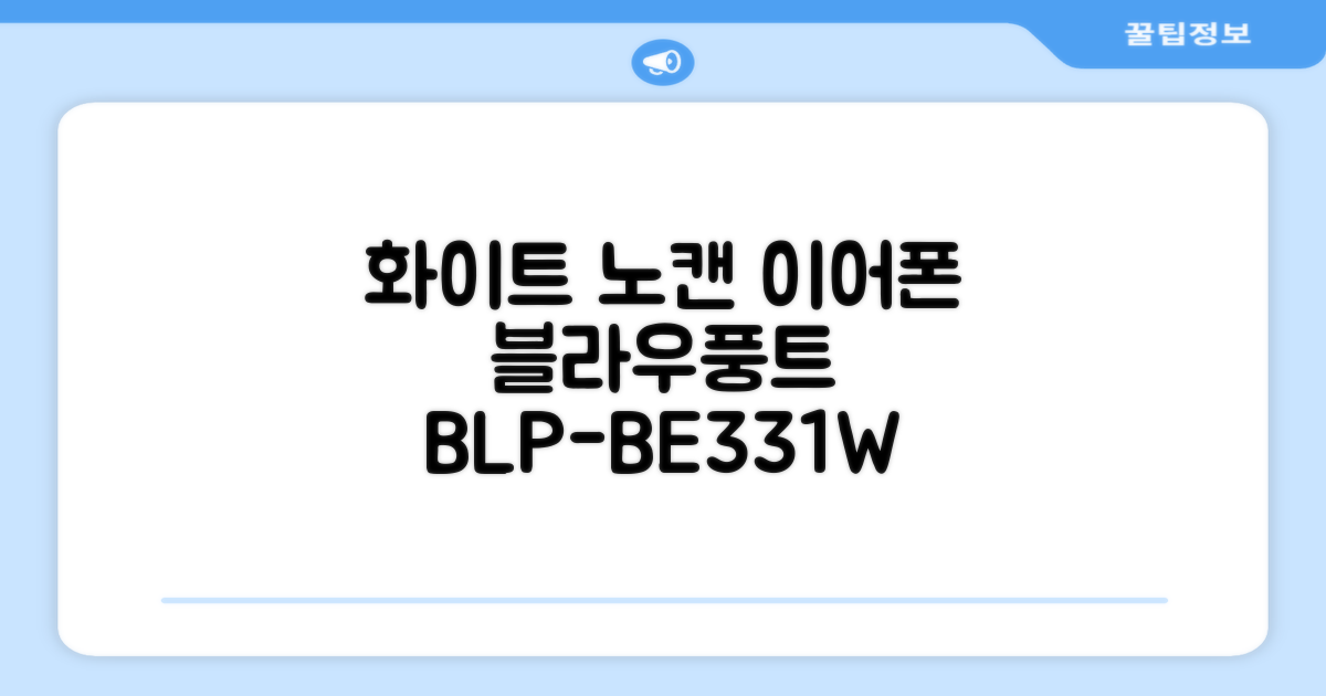 블라우풍트 ENC 노이즈 캔슬링 블루투스 이어폰, BLP-BE331W, 화이트 추천 리뷰
