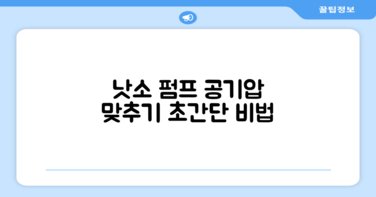 낫소 펌프로 공기압 맞추는 법?