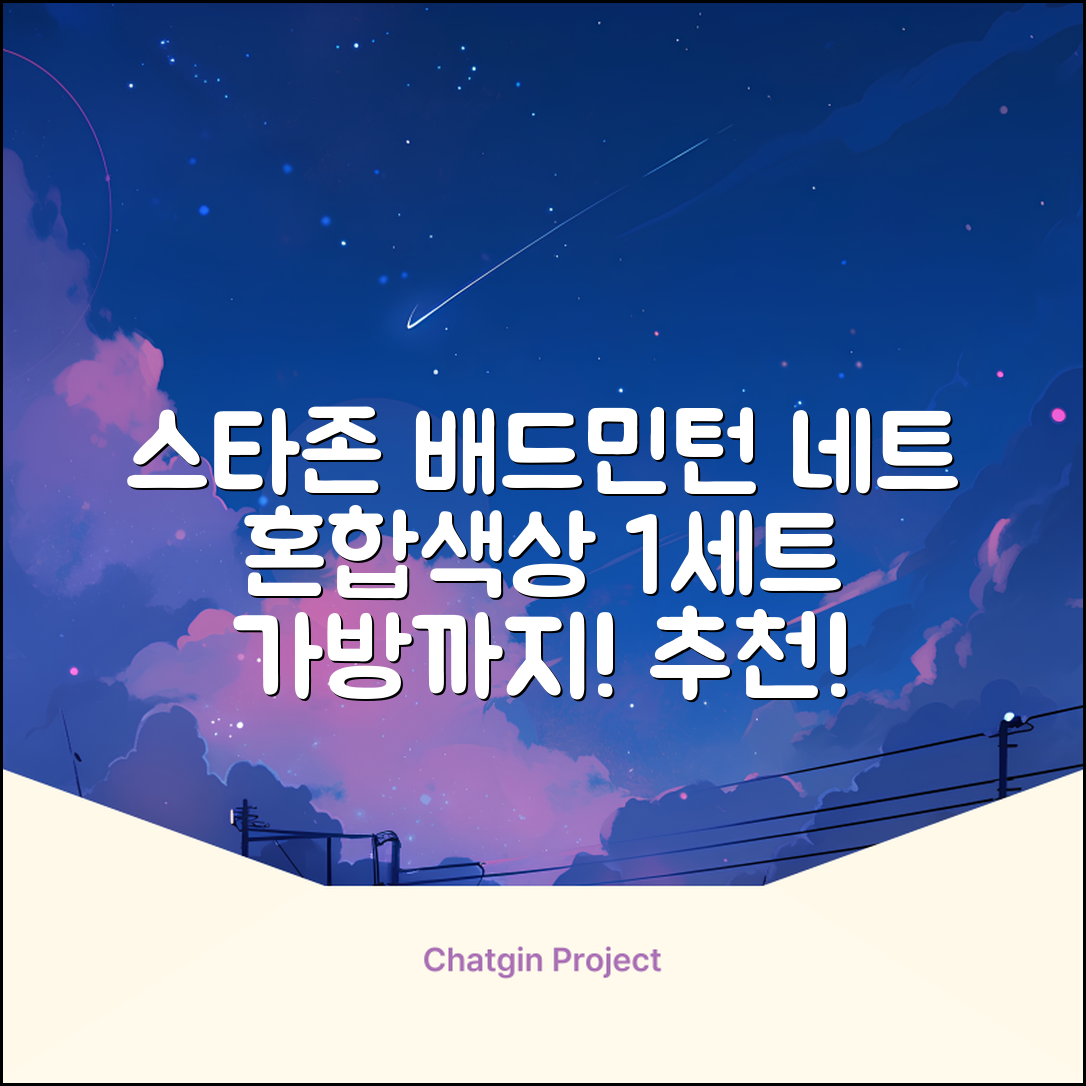 스타존 배드민턴 그물 네트 + 가방, 혼합색상, 1세트 추천 리뷰