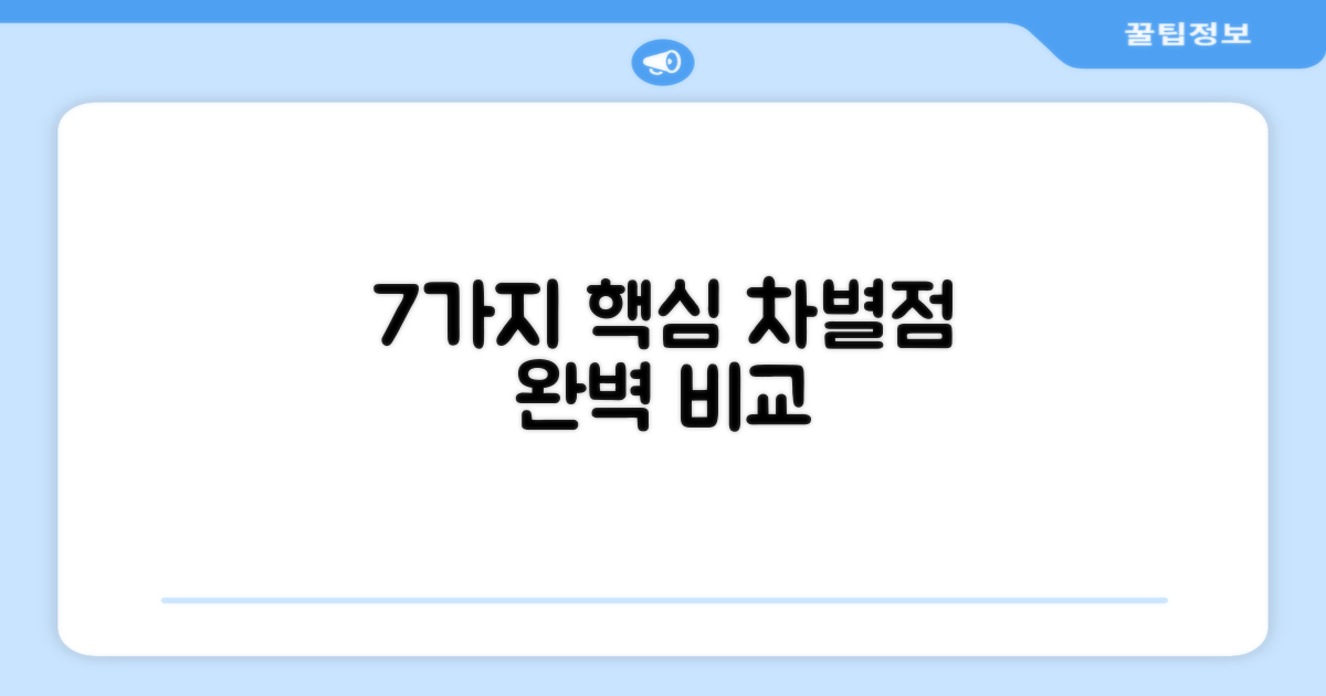 7가지 차별점 비교