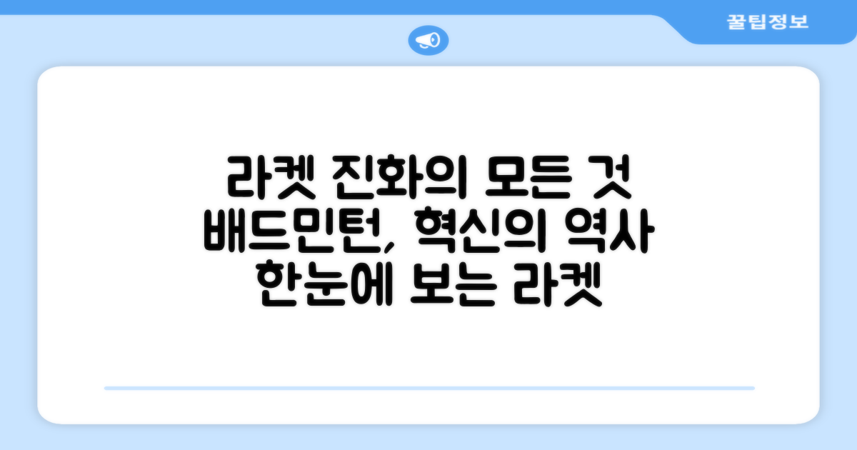 배드민턴, 라켓의 진화