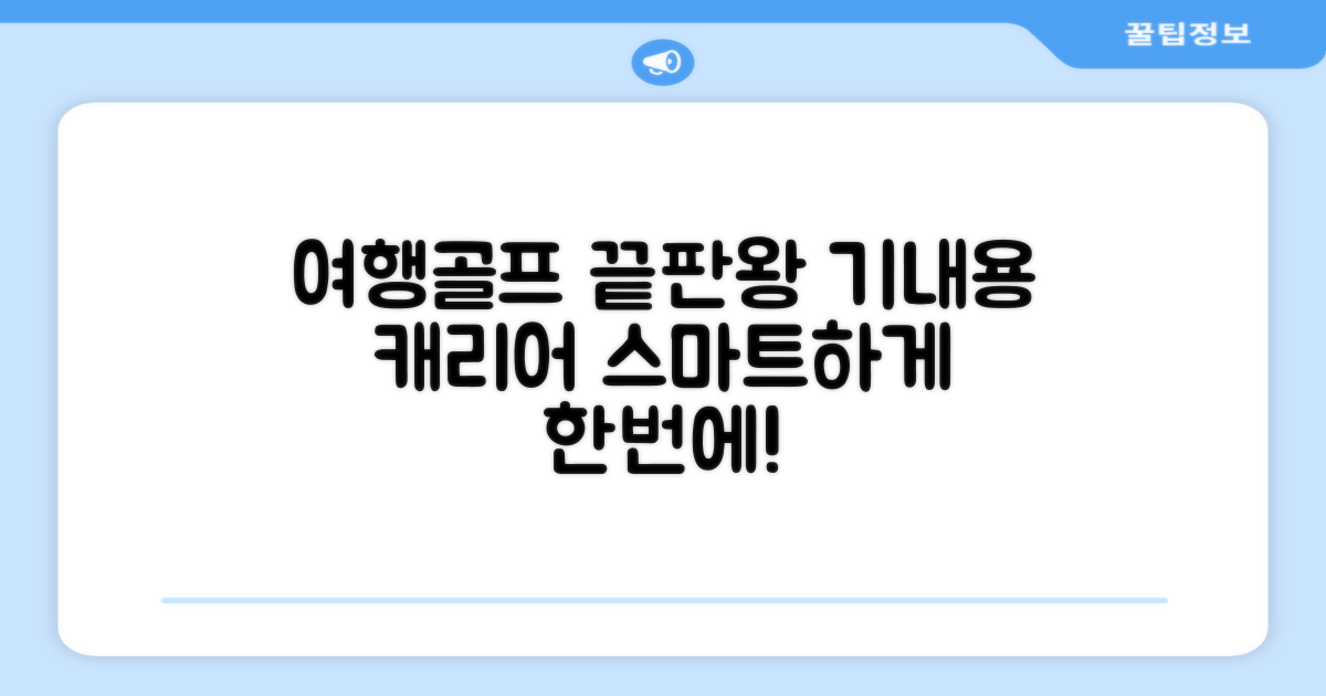 여행과 골프를 한번에! 기내용 캐리어