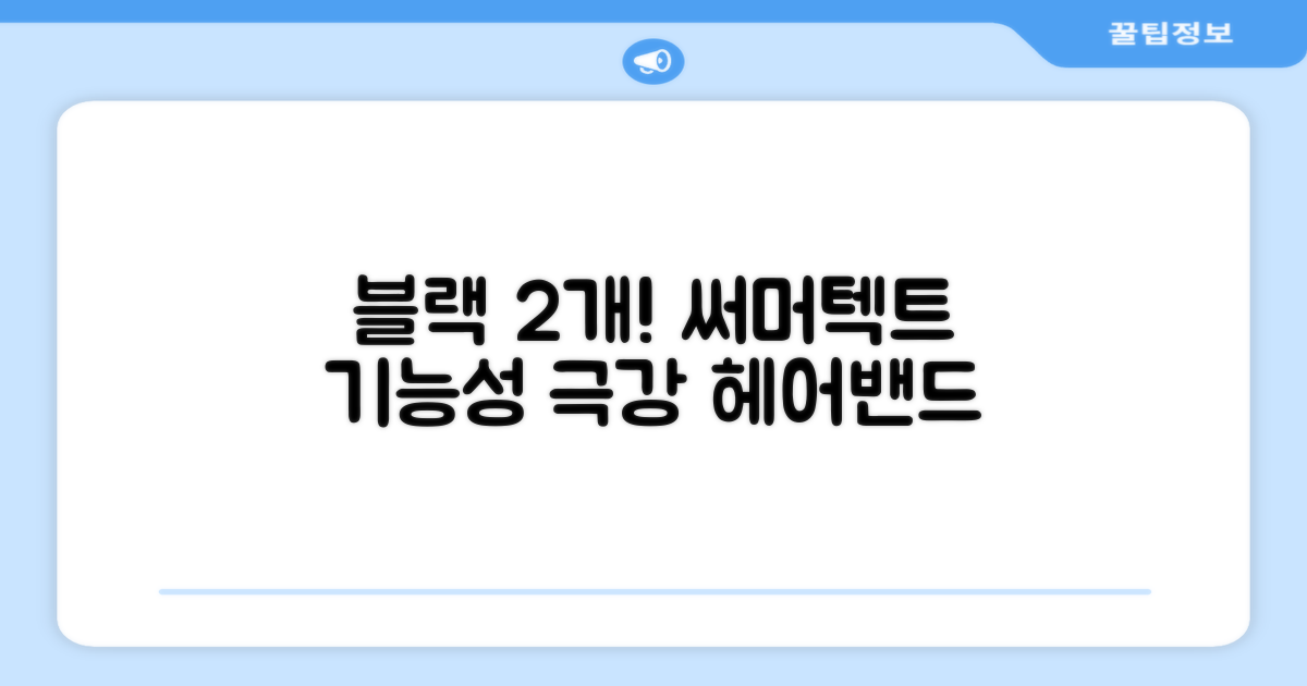 써머텍트 기능성 헤어밴드, 블랙, 2개 추천 리뷰