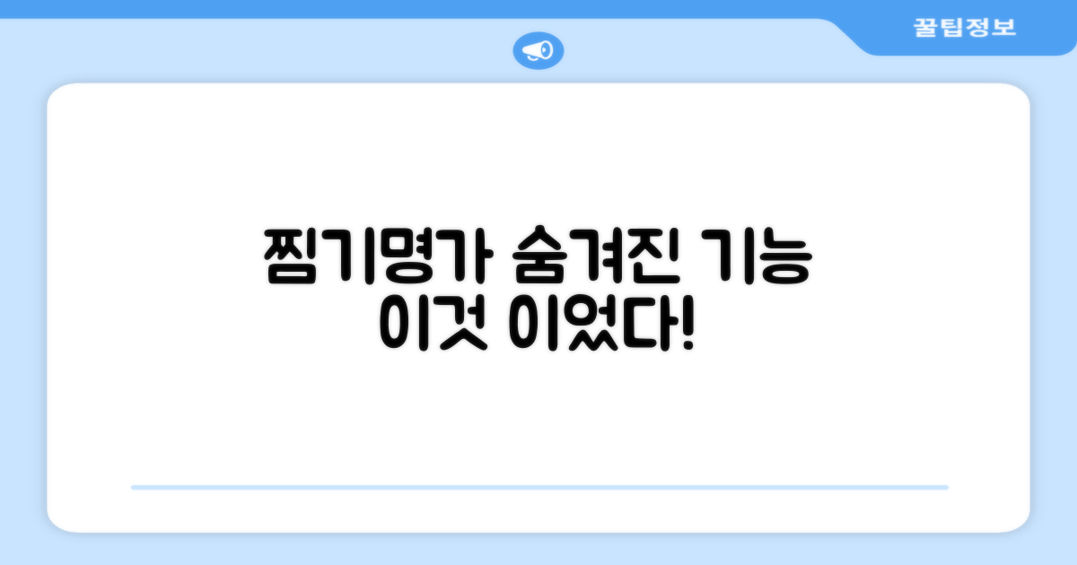 찜기명가의 숨겨진 기능은 무엇일까?