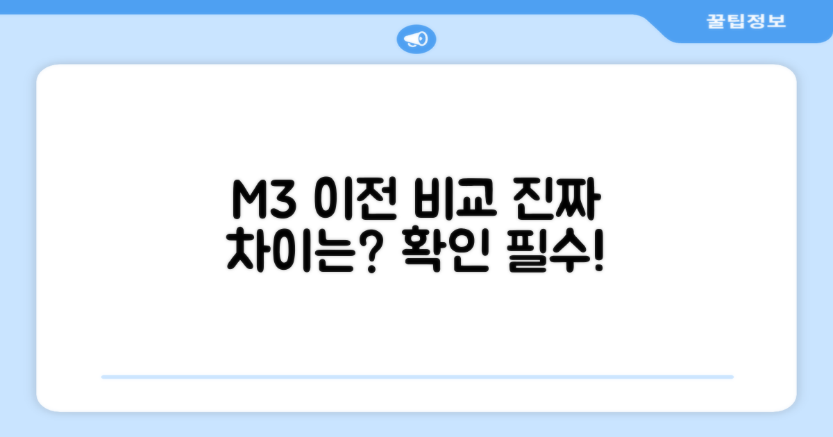 M3 이전 모델과의 비교