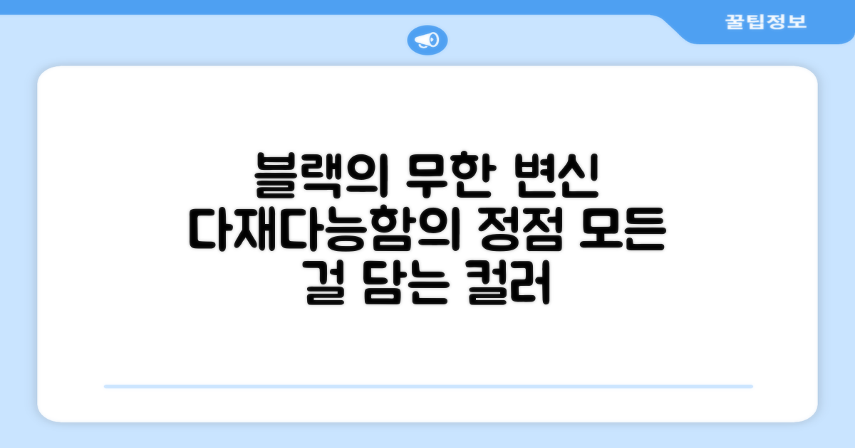 블랙 컬러, 다재다능함의 끝