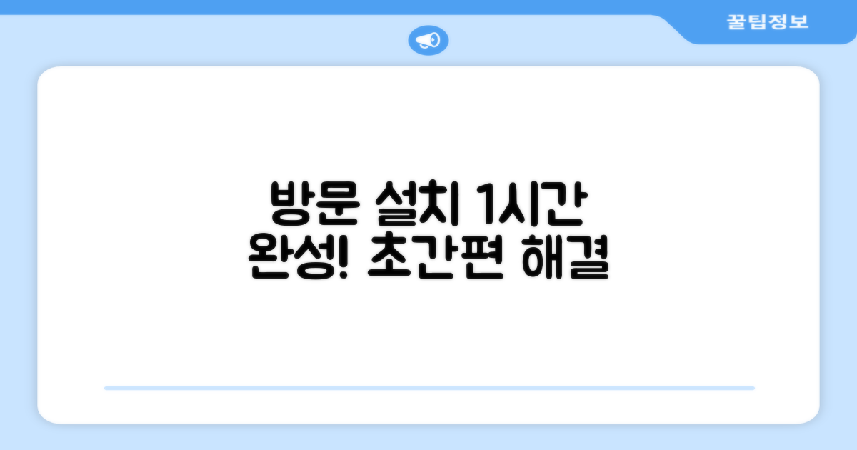 방문 설치, 1시간 만에 끝