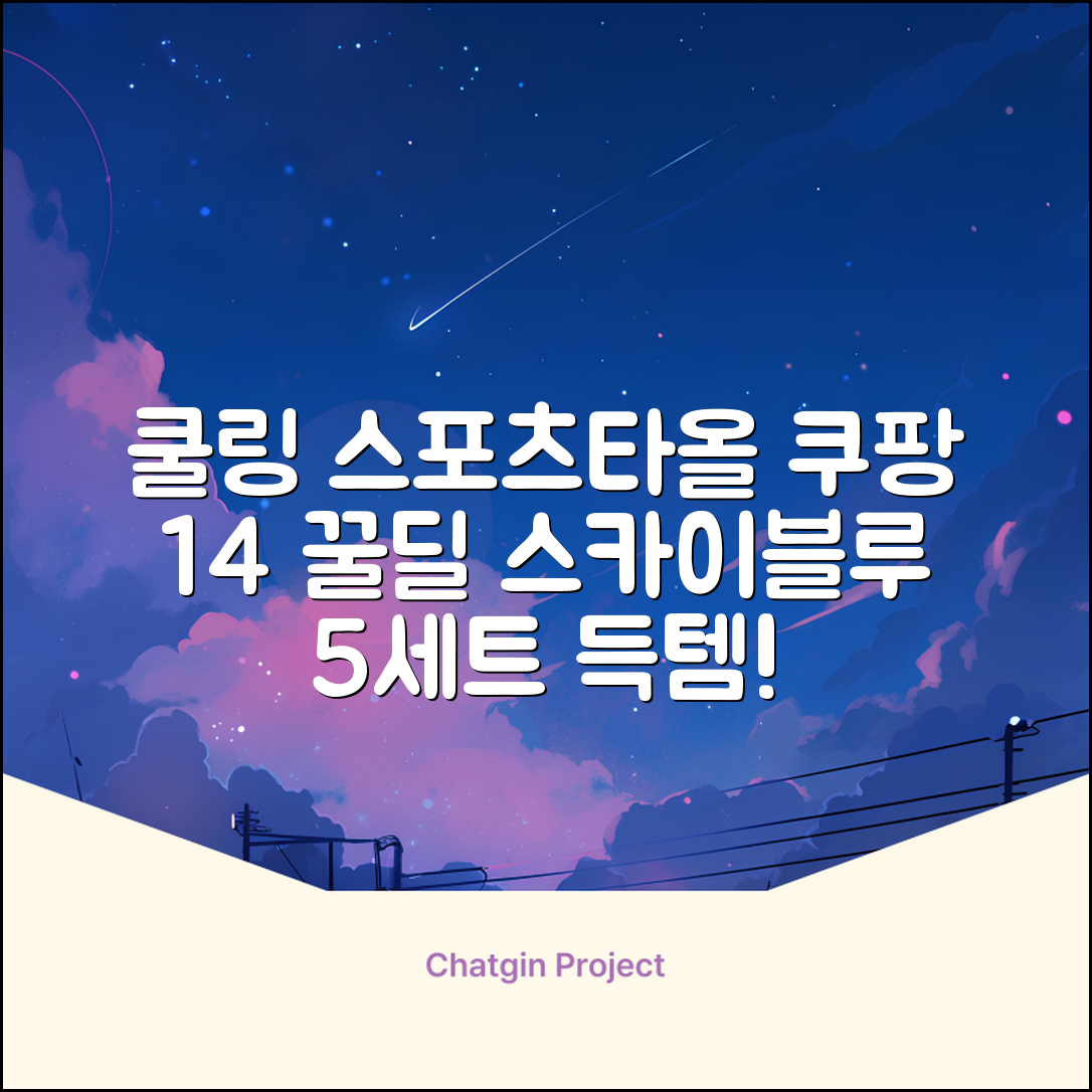 [쿠팡입점 1+4 이벤트] 아이스 쿨링 스포츠타올 건식 급냉 타올, 5세트, 스카이블루 추천 리뷰