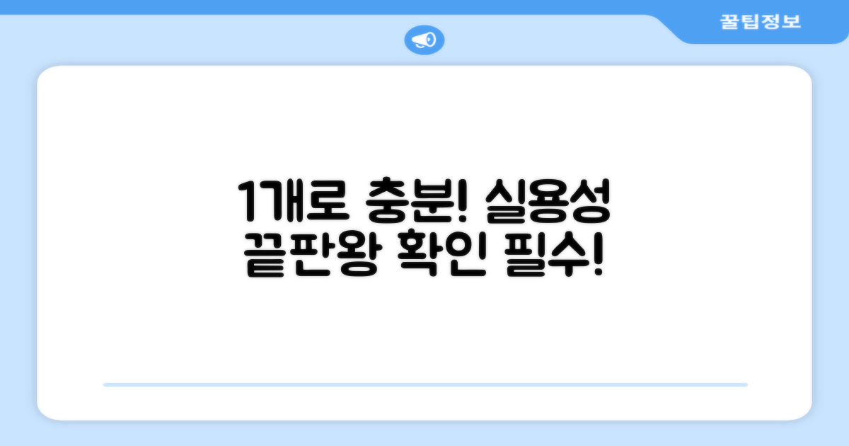 1개로 충분, 실용성을 확인하세요!