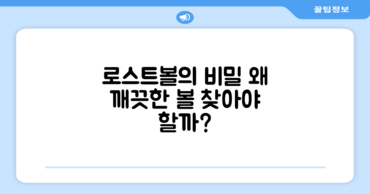 깨끗한 볼, 왜 로스트볼일까?