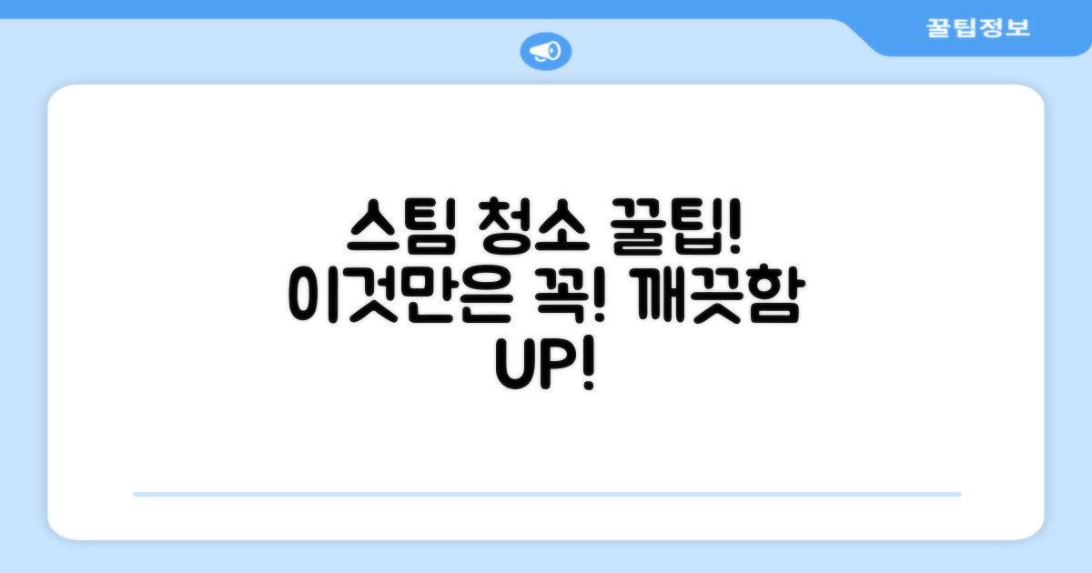 스팀 청소, 이것만 기억하세요!