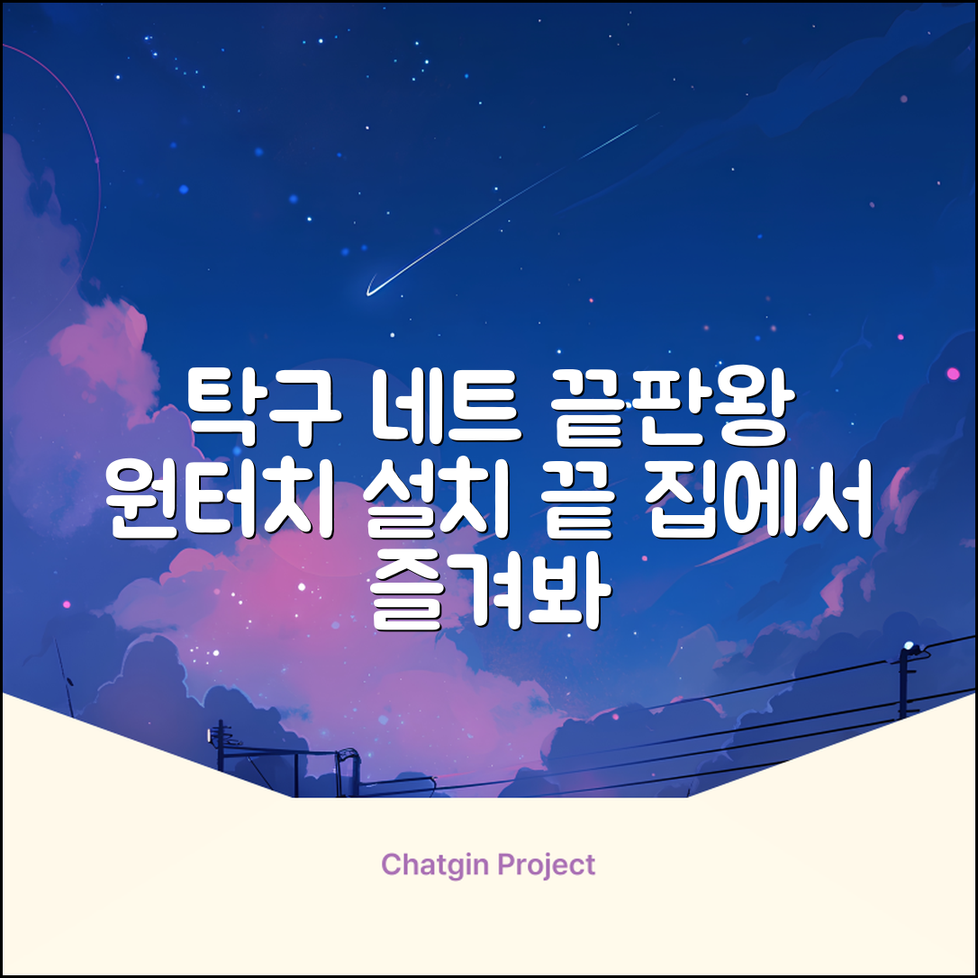 원터치 탁구 지주 네트 휴대용 탁구네트 세트, 1개, 블랙 추천 리뷰