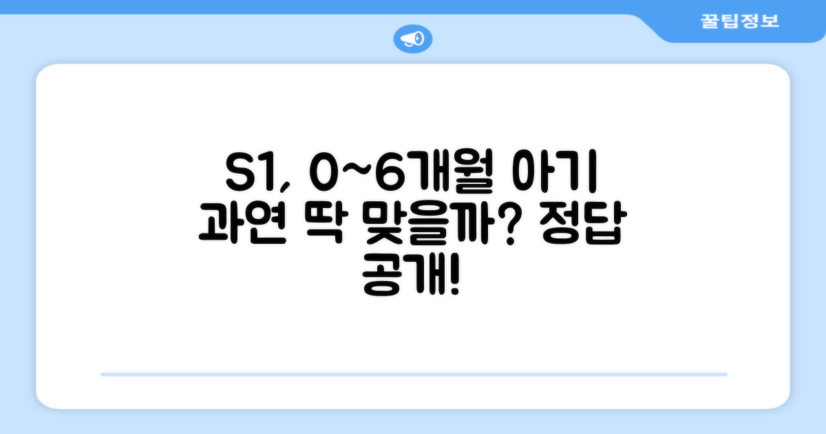 S1, 0~6개월 아기에게 딱 맞을까?