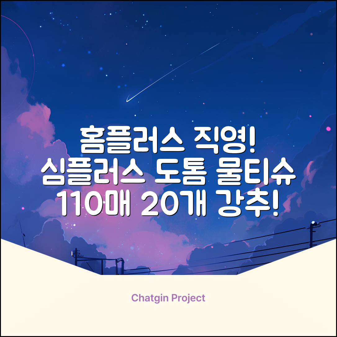 홈플러스 공식 본사 직영 simplus 도톰한 물티슈 캡형 저자극 심플러스 시그니처, 110매입, 20개 추천 리뷰