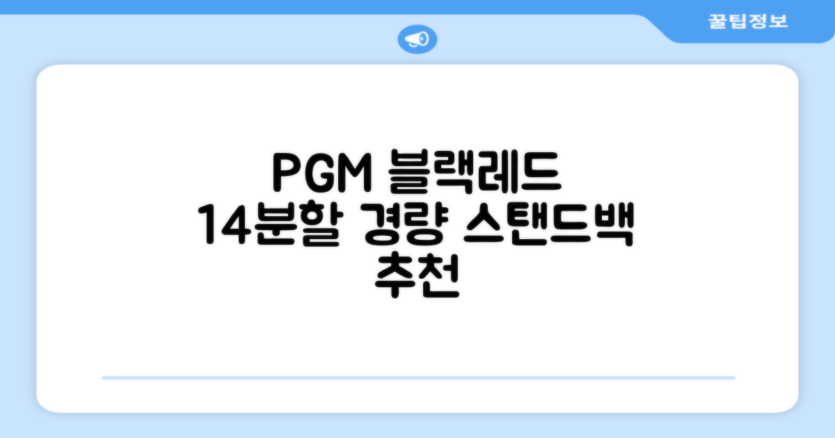 피지엠코리아 PGM 경량 14분할 골프백 스탠드백 캐디백, 블랙레드 추천 리뷰