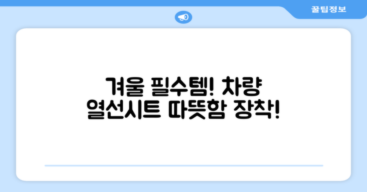 겨울 필수템! 차량 열선시트