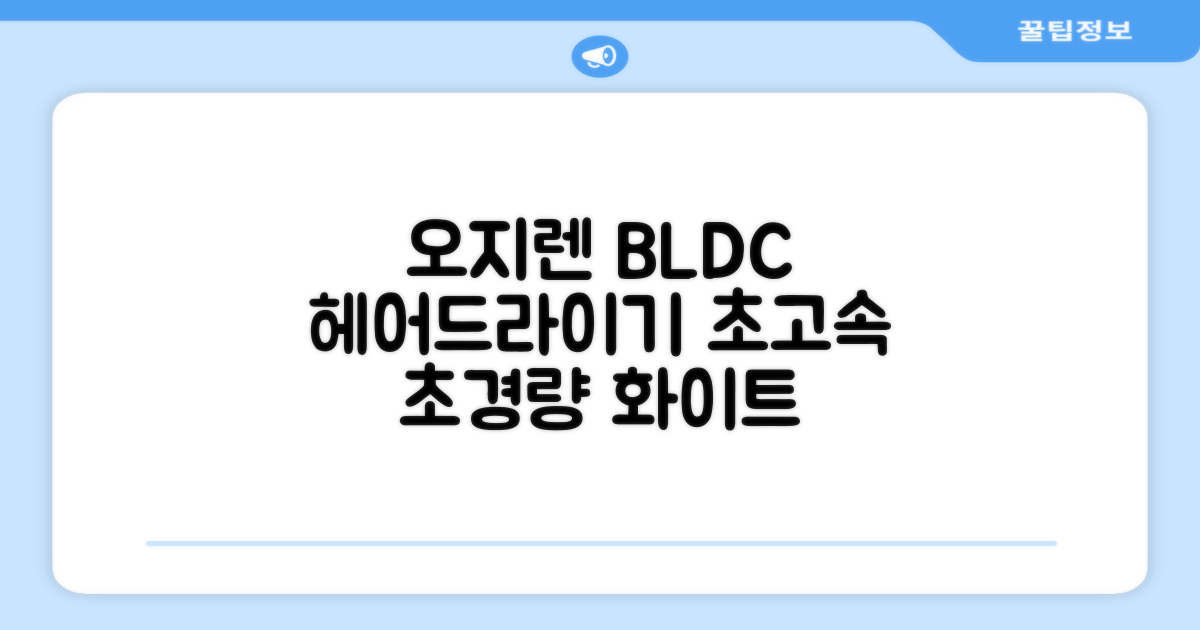 오지렌 초고속 고출력 초경량 음이온 BLDC 모터 헤어 드라이기, 화이트 추천 리뷰